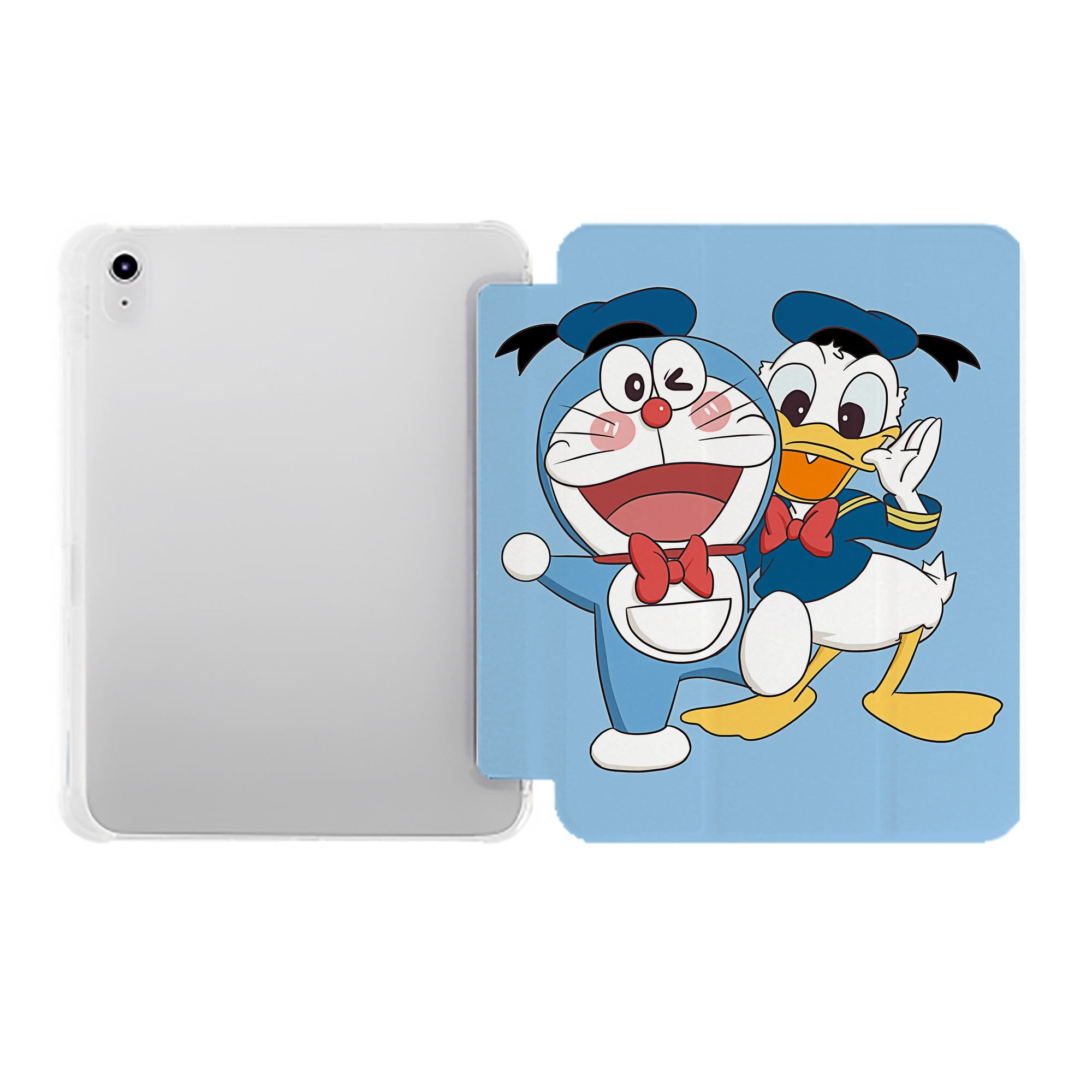 （画像用） ドラえもん Doraemon IPad ケース ペン収納付き 三つ折りスタンド PUレザー×シリコン 対応機種9.5/10.5/10.9インチ